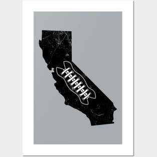 California Football, Retro - Silver Posters and Art